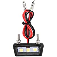 Luz De Placa Led- 12v Placa De Matrícula De Motocicleta Universal Luz Led Blanca Resistente Al Agua